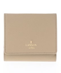 LANVIN en Bleu(BAG)(ランバンオンブルー（バッグ）)/リュクサンブールカラー 内BOX二つ折り財布/グレージュ