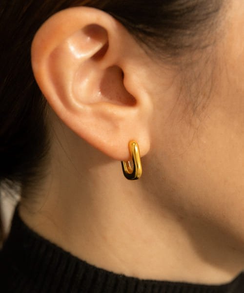 SMELLY(スメリー)/SMELLY so’　square hoop earring/GLD