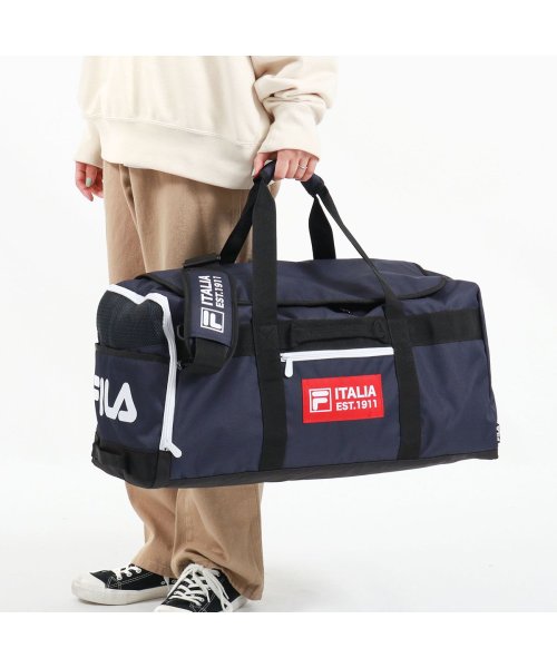 FILA(フィラ)/フィラ ボストンバッグ FILA ビリエット ショルダー ダッフルバッグ 2WAY 大容量 48L 2泊 3泊 B4 シューズ収納 撥水 7775/ネイビー