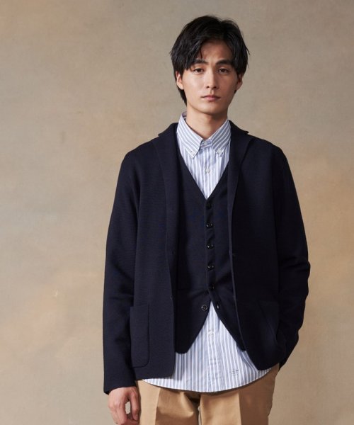 ミラノリブニットジャケット CASH WOOL