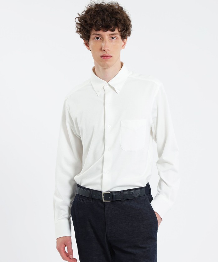 36Gジャージーネルシャツ スクエアボタンダウン(504742160)|HANKYU MEN'S / 阪急メンズ