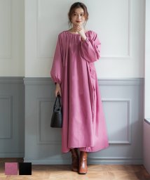 coca(コカ)/長袖ボリュームスリーブワンピース/Dk.pink