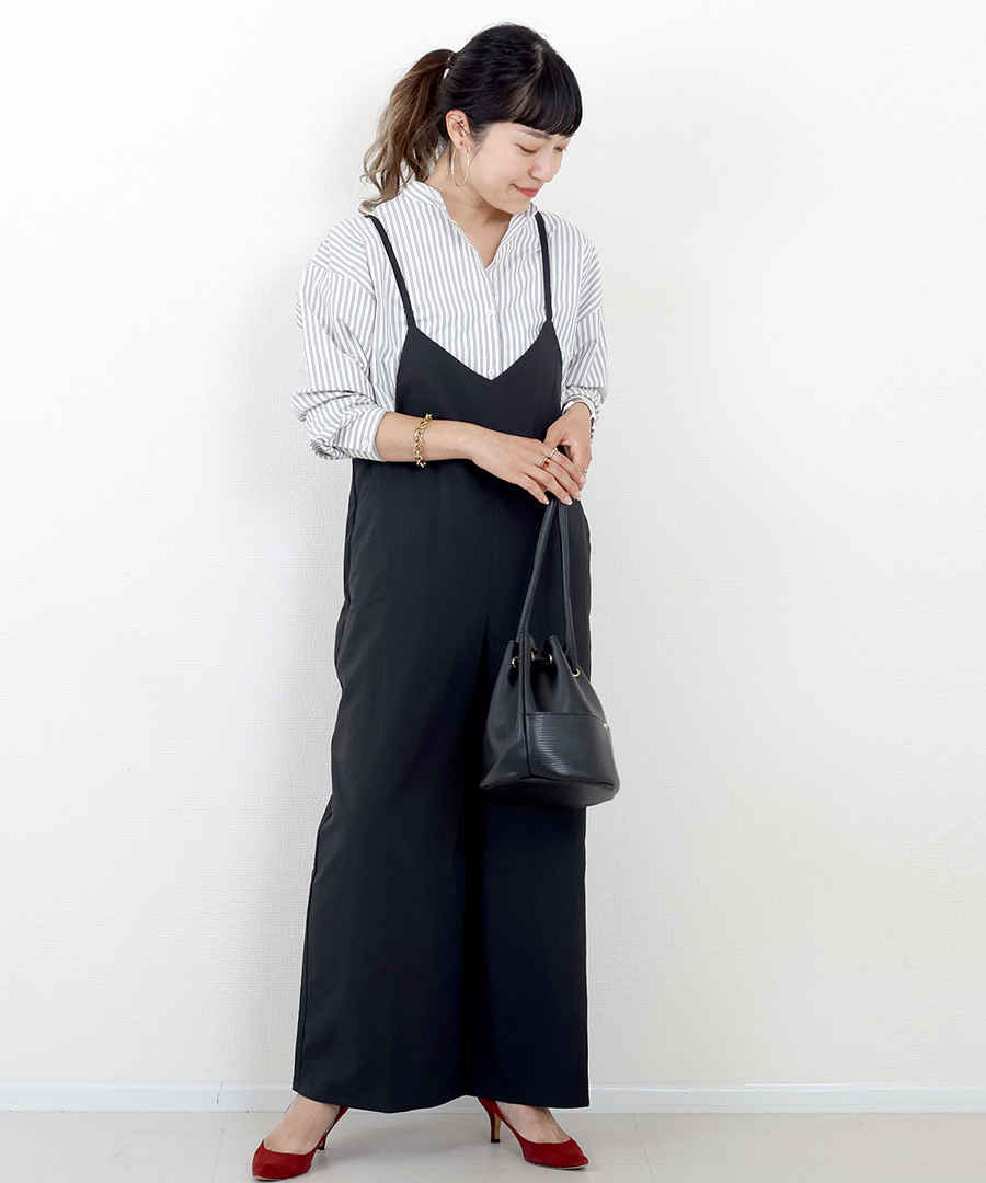 オーバーオール・サロペット(ブラック・黒色)のファッション通販 
