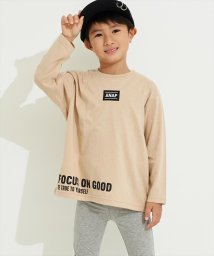 ANAP KIDS(アナップキッズ)/抗菌防臭ボックスロゴビッグロンT/ベージュ