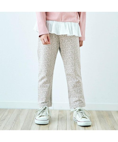apres les cours(アプレレクール)/ウエストフリル/7days Style pants  10分丈/ベージュ
