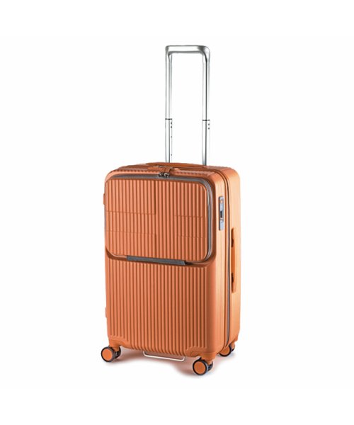 innovator(イノベーター)/【2年保証】イノベーター スーツケース 62L Mサイズ 中型 軽量 静音 フロントオープン ストッパー付き フラジャイル innovator INV－60/オレンジ