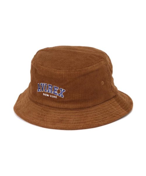 AVIREX(AVIREX)/ロゴ コーデュロイ ハット/ LOGO CORDUROY HAT/ブラウン