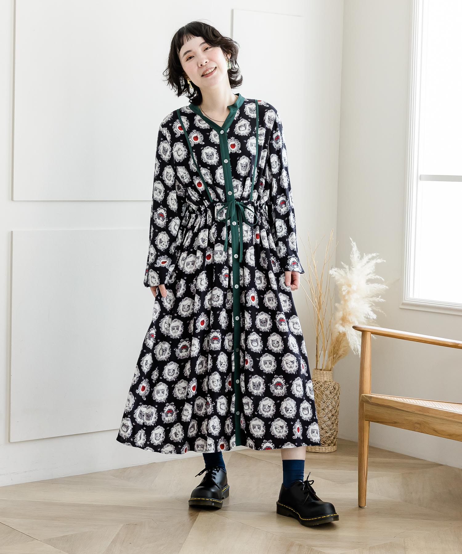 宇宙クラゲ柄シフォン切替シャツワンピース Organicfarmermag Com