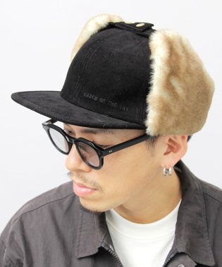 Besiquenti/細畝 コーデュロイ フェイクファー 平ツバ フライトキャップ フラップキャップ アビエイター BBキャップ 耳当て 耳付き 旅行 アウトドア 秋 冬 レジャー /504919645