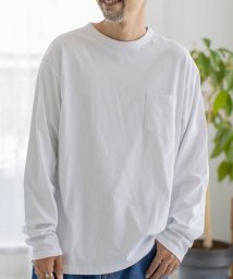 coen(coen)/USAコットンロングスリーブTシャツ/WHITE