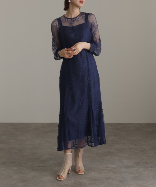 総レースバックリボンワンピース 結婚式 パーティードレス 結婚式 C1435994695(10992円)