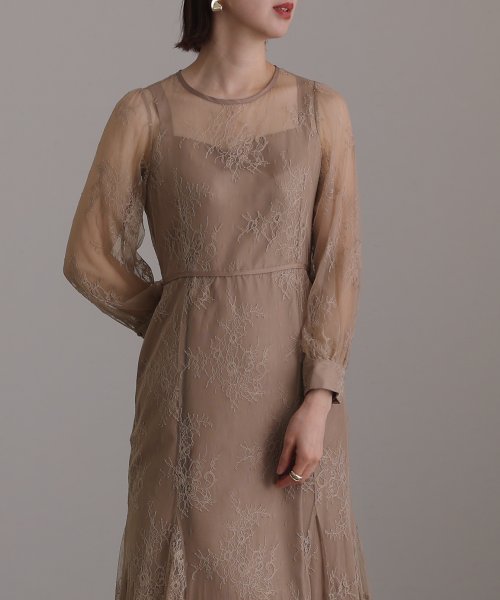 総レースバックリボンワンピース 結婚式 パーティードレス 結婚式 C1435994695(10992円)