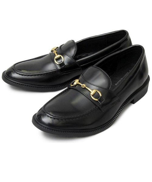 BACKYARD FAMILY(バックヤードファミリー)/glabella GOLD BIT LOAFER/ブラック