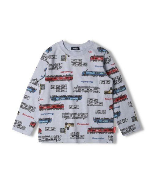 子供服 Moujonjon ムージョンジョン 日本製jr貨物電車総柄長袖ｔシャツ 90cm 140cm F ムージョンジョン Moujonjon Magaseek