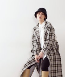 N Natural Beauty Basic(エヌナチュラルビューティベーシック)/チェックオーバーチェスターコート《S Size Line》/グレーチェック1