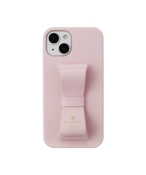 LANVIN en Bleu(Smartphone case)(ランバンオンブルー（スマホケース）)/Slim Wrap Case Stand & Ring Ribbon for iPhone 14 [ Sakura Pink ]/サクラピンク