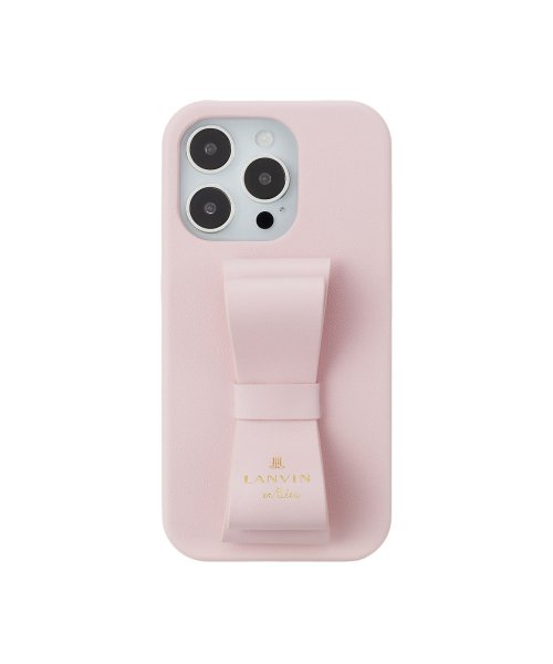 LANVIN en Bleu(Smartphone case)(ランバンオンブルー（スマホケース）)/Slim Wrap Case Stand & Ring Ribbon for iPhone 14 Pro [ Sakura Pink ]/サクラピンク