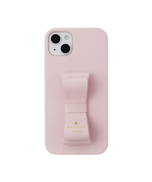 LANVIN en Bleu(Smartphone case)(ランバンオンブルー（スマホケース）)/Slim Wrap Case Stand & Ring Ribbon for iPhone 14 Plus [ Sakura Pink ]/サクラピンク