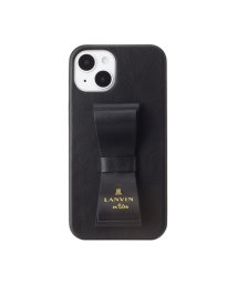 LANVIN en Bleu(Smartphone case)/Slim Wrap Case Stand & Ring Ribbon for iPhone 14 [ Black ]/504922534