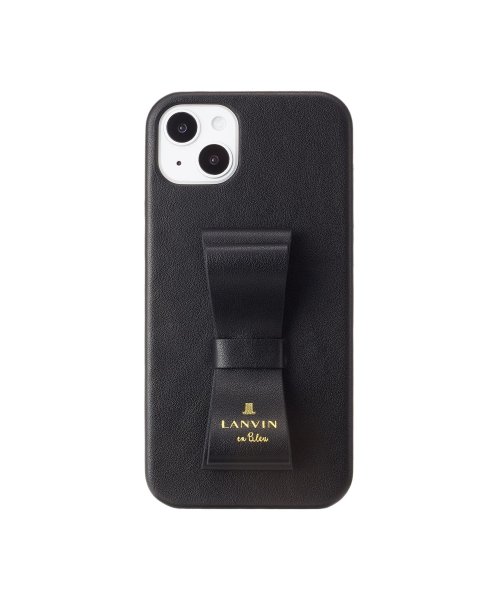 LANVIN en Bleu(Smartphone case)(ランバンオンブルー（スマホケース）)/Slim Wrap Case Stand & Ring Ribbon for iPhone 14 Plus [ Black ]/ブラック系