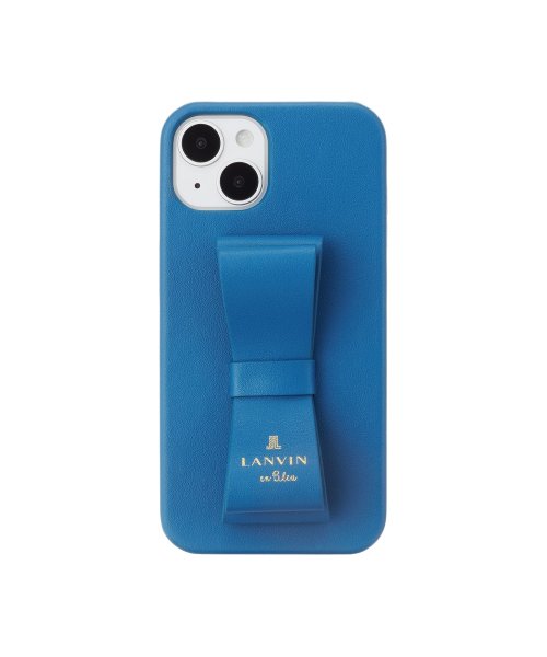 LANVIN en Bleu(Smartphone case)(ランバンオンブルー（スマホケース）)/Slim Wrap Case Stand & Ring Ribbon for iPhone 14 [ Navy ]/ネイビー系