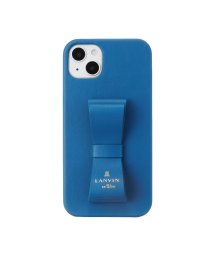 LANVIN en Bleu(Smartphone case)/Slim Wrap Case Stand & Ring Ribbon for iPhone 14 Plus [ Navy ]/504922539