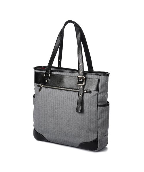 タケオキクチ トートバッグ ビジネストートバッグ メンズ ブランド ファスナー付き 縦型 肩掛け 日本製 A4 B4 TAKEO KIKUCHI 723701 ×2　　　　　 TAKEO 前面 ファスナーポケット　　　　　 水が中に染み込むことがなく