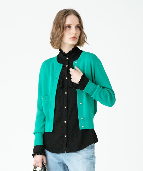 ポケットクルーカーディガン 