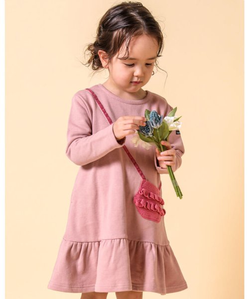 ノイユ エーム べべ Noeil Aime Bebe ポシェット モチーフ 付 裾 フリル ワンピース 80 130cm Magaseek