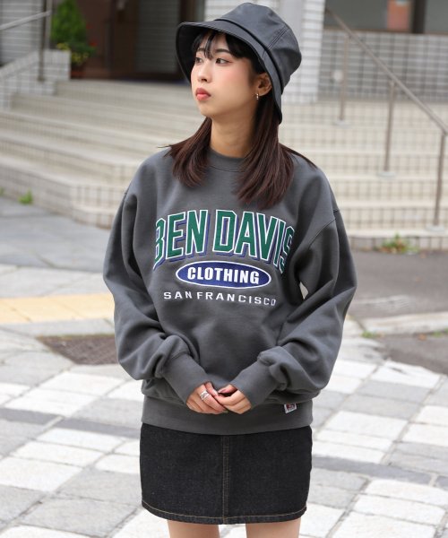 ZIP FIVE(ジップファイブ)/別注/ATHLETIC LOGO CREW SWEAT/チャコールグレー