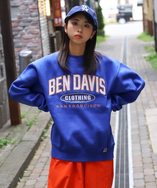 ZIP FIVE(ジップファイブ)/別注/ATHLETIC LOGO CREW SWEAT/ブルー