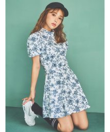 EIMY GOLF(エイミーゴルフ)/【セットアップ対応商品】Amanda flowerダンボールフレアスカート/NAVY