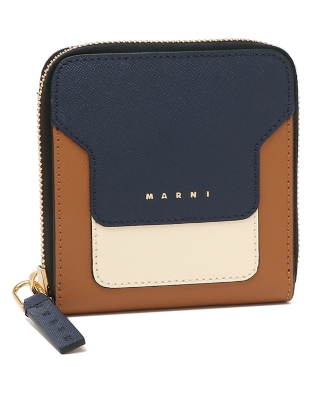 MARNI ウォレット 二つ折り財布 ネイビー