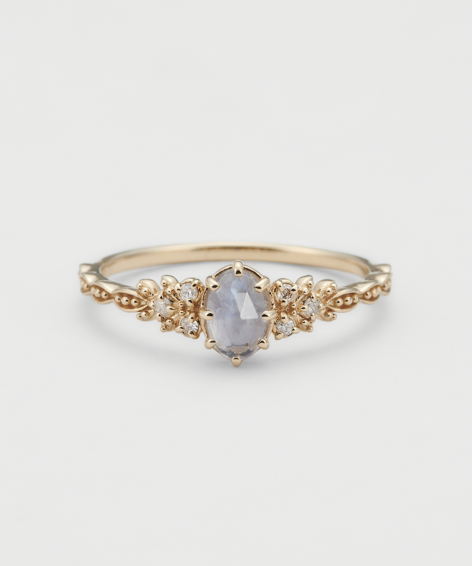 レインボームーンストーン♡3号 美品【ノジェス】K10 ムーンストーン