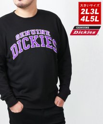 MARUKAWA(大きいサイズのマルカワ)/【GENUINE Dickies】ディッキーズ 大きいサイズ 2L 3L 4L 5L カレッジプリント スウェット 起毛 トレーナー メンズ カジュアル/ブラック