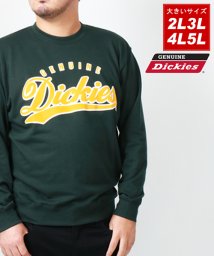 MARUKAWA(大きいサイズのマルカワ)/【GENUINE Dickies】ディッキーズ 大きいサイズ 2L 3L 4L 5L カレッジプリント スウェット 起毛 トレーナー メンズ カジュアル/グリーン