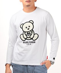 LUXSTYLE/LUXE/R(ラグジュ)BEARボアロンT/ロンT メンズ 長袖Tシャツ テディベア アップリケ ボア もこもこ/504926181