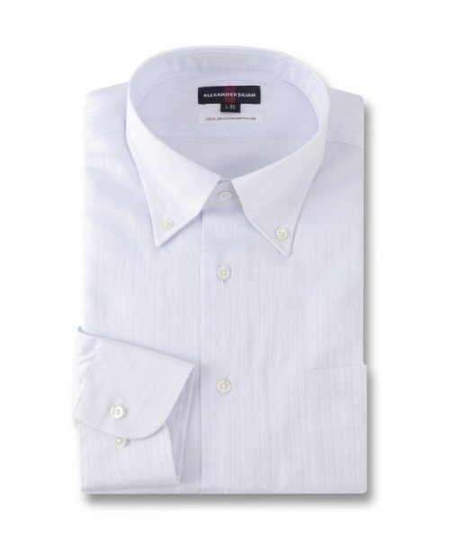 TAKA-Q(タカキュー)/超長綿120双糸 スタンダードフィット ボタンダウン 長袖 シャツ メンズ ワイシャツ ビジネス yシャツ 速乾 ノーアイロン 形態安定/ライトグレー