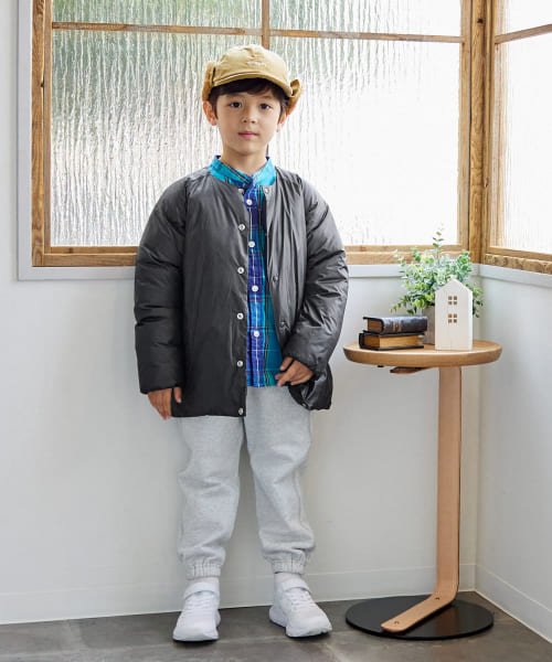 URBAN RESEARCH DOORS（Kids）(アーバンリサーチドアーズ（キッズ）)/『親子リンク』FORK&SPOON　Soronaステッチレスブルゾン(KIDS)/BLACK