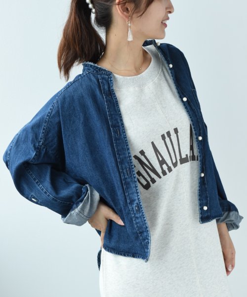 BLANC basque】ダンガリーデニムシャツ(504907409) | アクチュエル 
