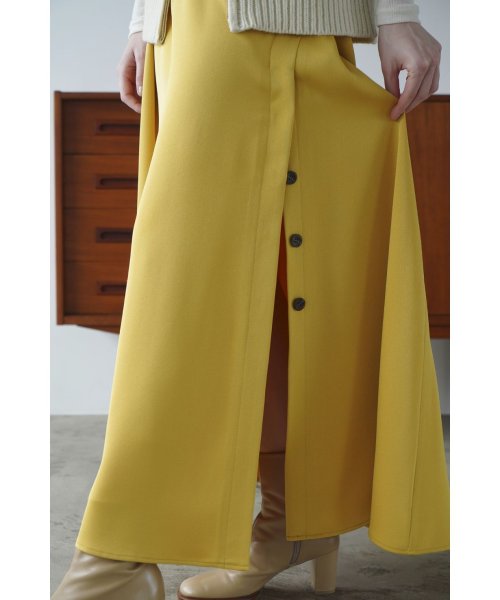 CLANE(クラネ)/ARCH SLIT SKIRT/YELLOW