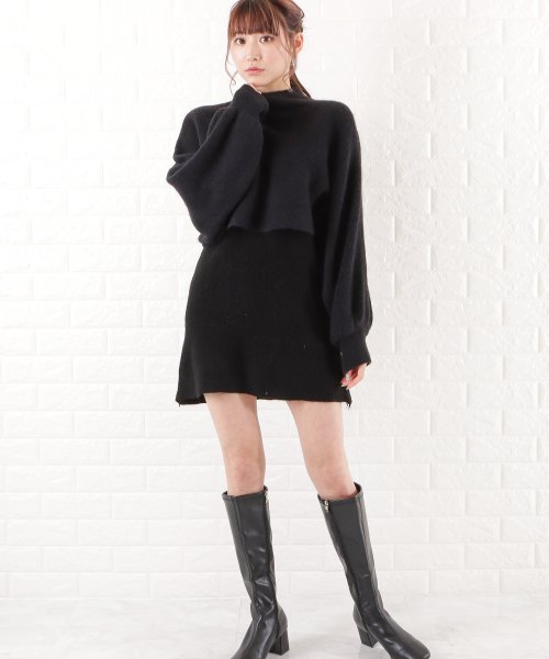 セール 2点セットニットワンピースセットアップ レースレディース Lace Ladies Magaseek