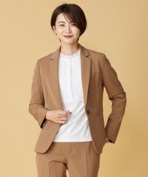 J.PRESS LADIES（LARGE SIZE）(J．プレス　レディス（大きいサイズ）)/【洗える】アルガンシルク テーラード ジャケット/キャメル系