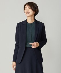 J.PRESS LADIES（LARGE SIZE）(J．プレス　レディス（大きいサイズ）)/【洗える】アルガンシルク テーラード ジャケット/ネイビー系