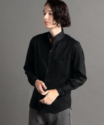 MONSIEUR NICOLE(ムッシュニコル)/テクニカルスエード スタンドカラーシャツ/49ブラック