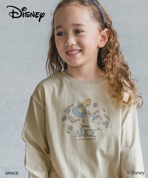 セール プレミアムコットン100 Disney ディズニー ユニセックス 無地 プリント キャラクター 長袖 Tシャツ ロンt ペアマノン Pairmanon Magaseek