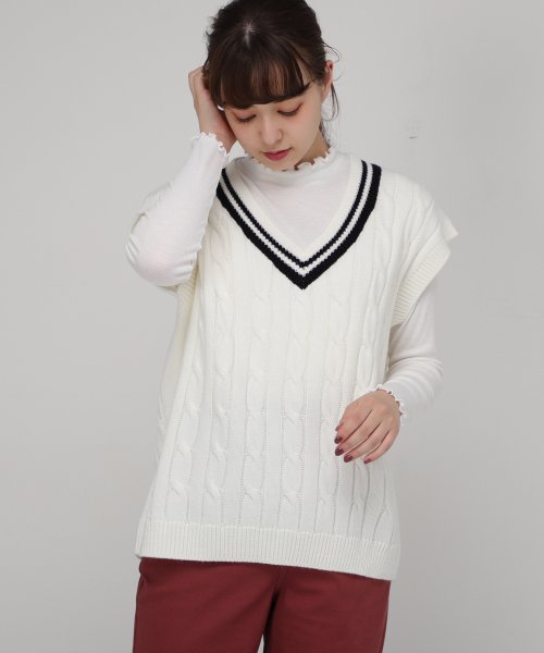 セール ライン入りベスト ハニーズ Honeys Magaseek