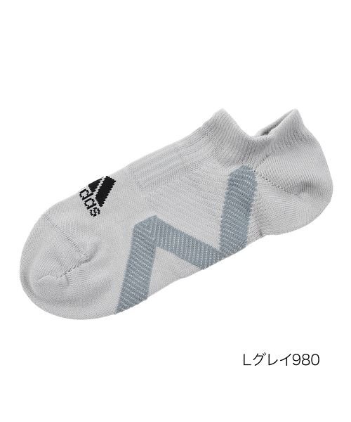 adidas(adidas)/福助 公式 靴下 レディース adidas(アディダス) エクセレント スニーカー丈 3234－54k<br>23－25cm ブラック 婦人 女性 フクスケ f/ライトグレー