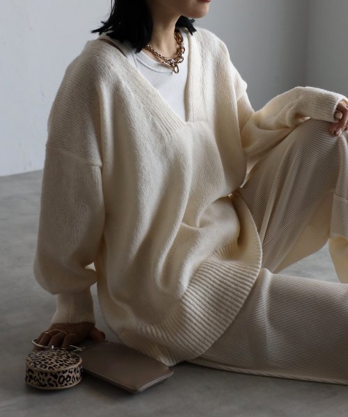 深Vネックニットプルオーバー(504929361) | アプレトロ(ap retro  