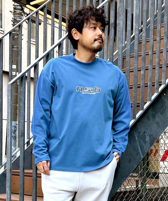 セール】【NS.B(エヌエスビー)】/ロゴプリントロングスリーブTシャツ